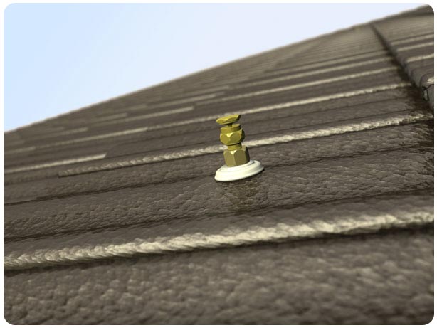 Roof Nozzle installed on tile roof